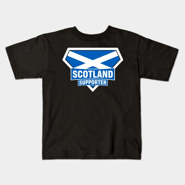 Scotland Super Flag Supporter Kids T-Shirt by ASUPERSTORE